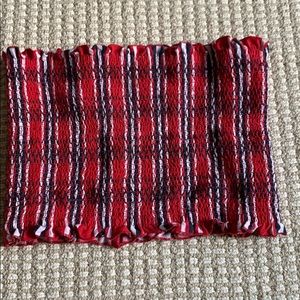 Hollister smocked cropped tube top